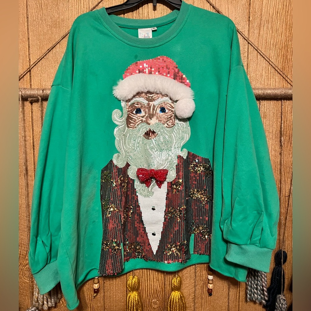 Queen of Sparkles Santa Sweater
